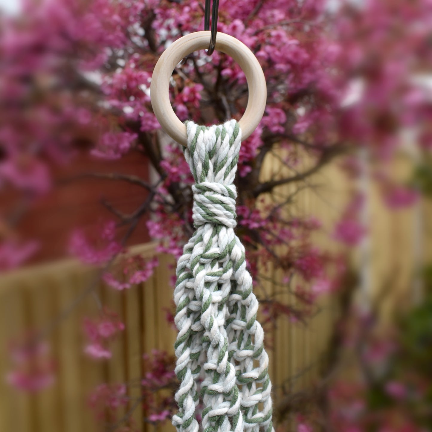 Macrame Plant Hanger - 3 Ply Cord (Beads) - Home of Yoga